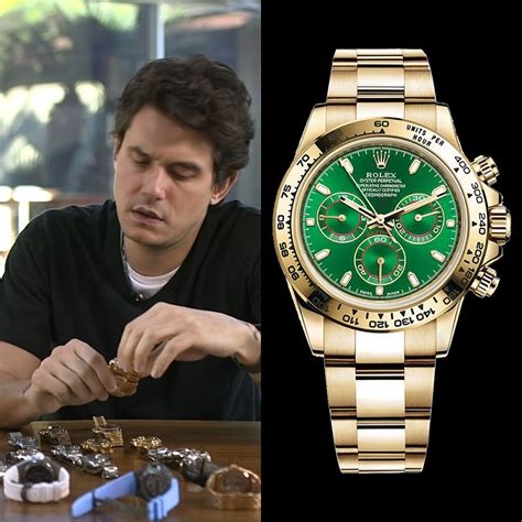 john mayer watch green face